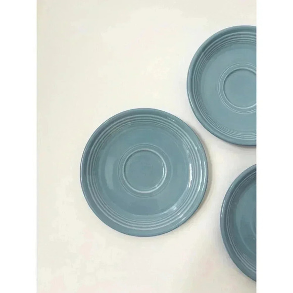 Set of 5 Fiestaware Homer Laughlin Baby Blue Saucer Plates - Picture 8 of 9